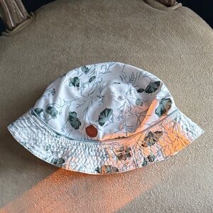 Mini A Ture Kids Floral Bucket Hat - White and Green